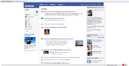 Nový Facebook: Faceliftem k větší přehlednosti