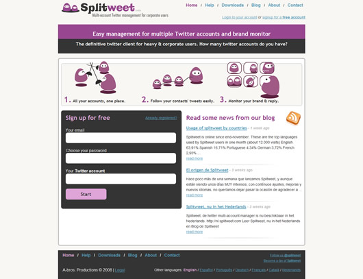 Splitweet.com - aplikace nejblíž mým představám